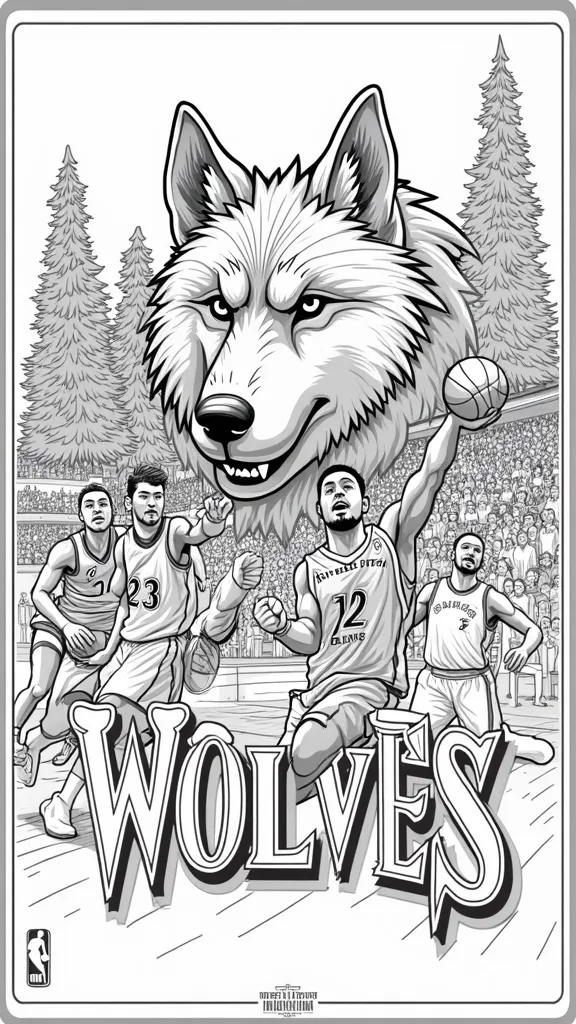 Páginas para colorear de Minnesota Timberwolves